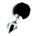 PLUG ANAL EM METAL COM POMPOM